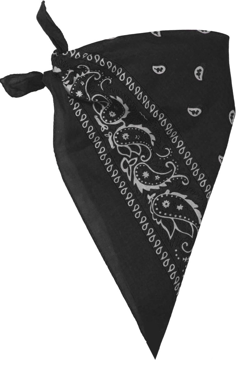 Black Paisley Bandana