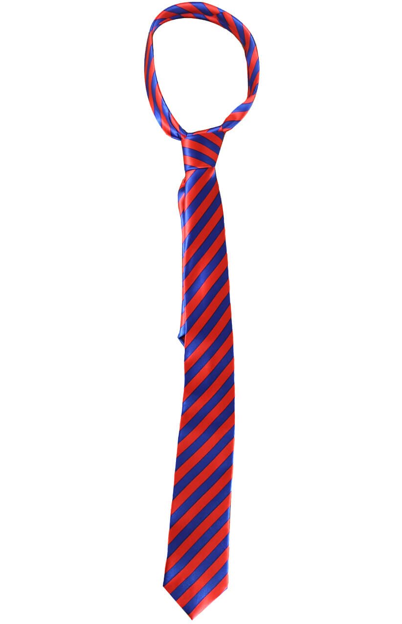 Blue & Red Striped School Tie