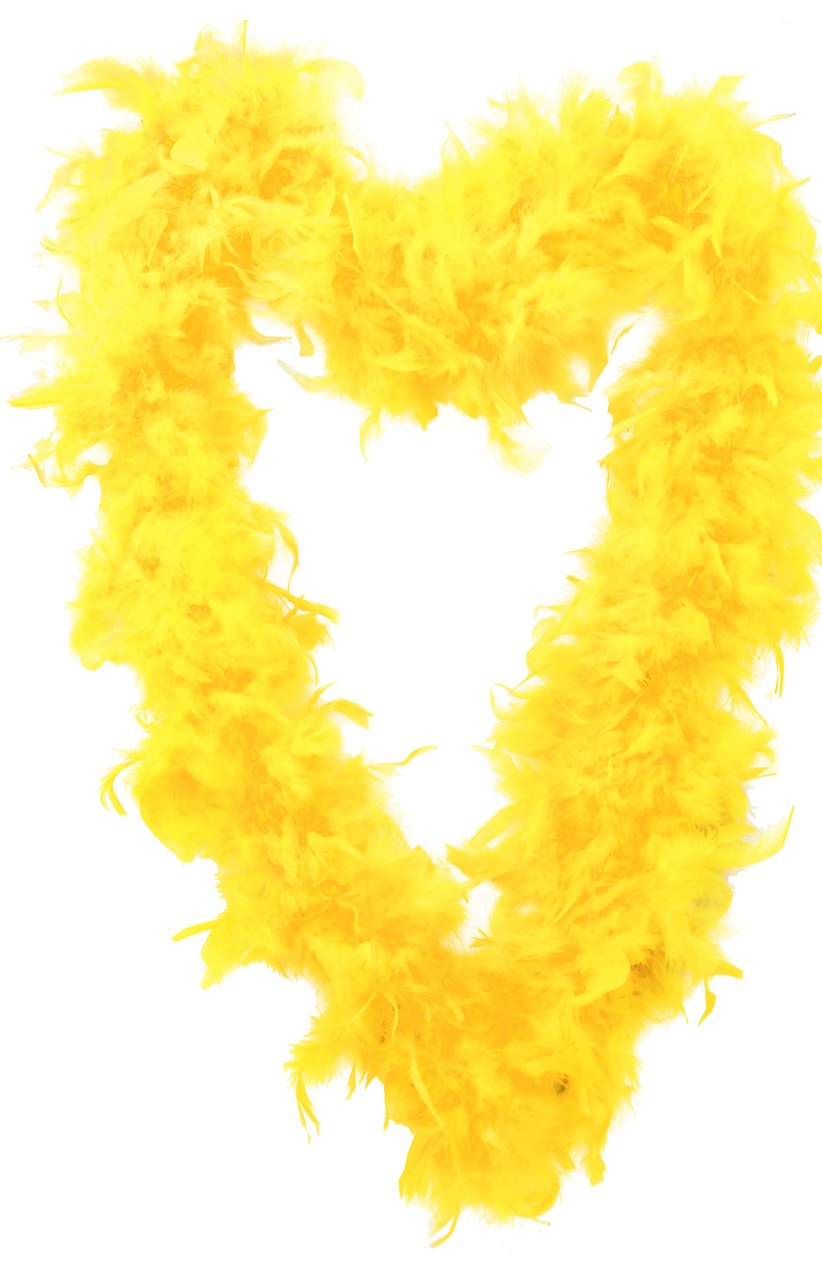 Yellow Feather Boa - 80g