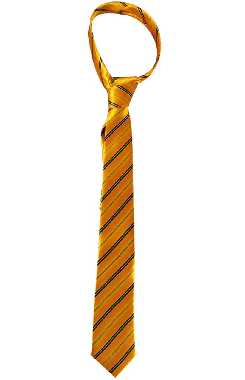 Thin Striped Black & Yellow Wizard School Tie