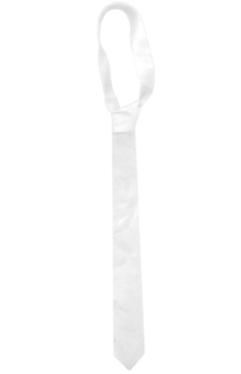 White Skinny Neck Tie