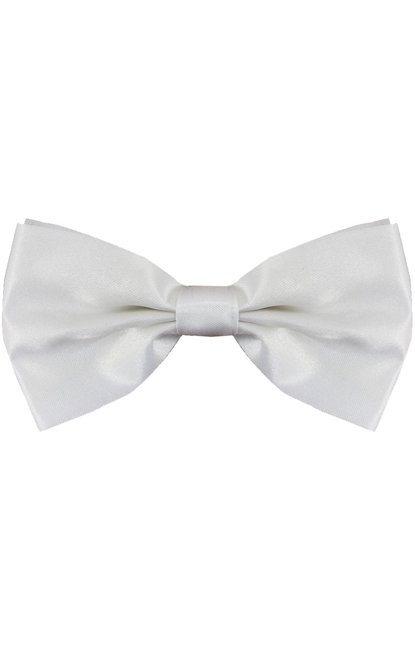 White Satin Bow Tie