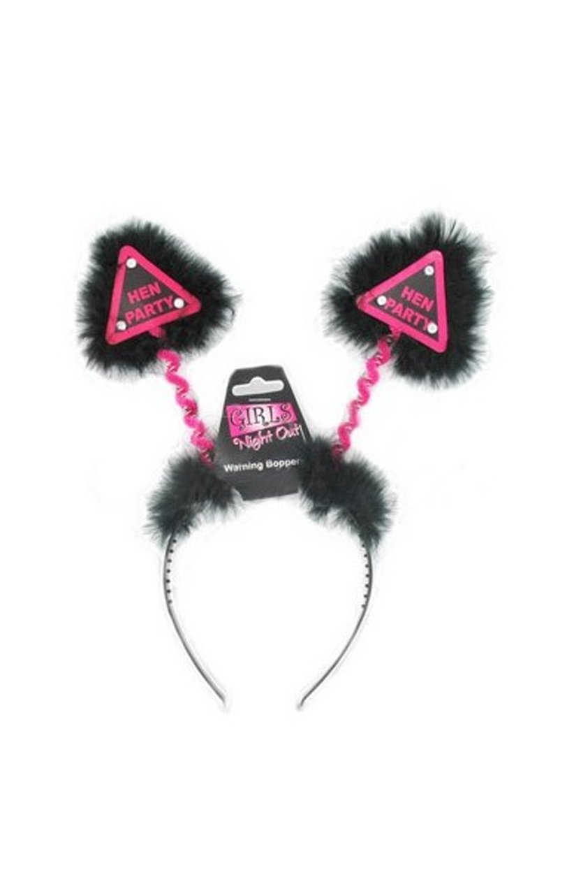 Hen Party Head Bopper Black and Pink Headband