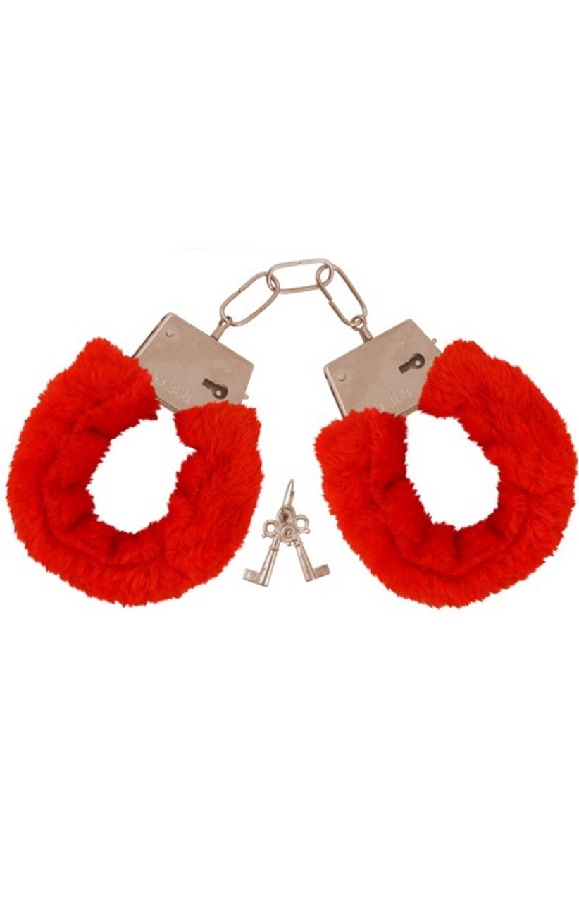 Fluffy Red Handcuffs
