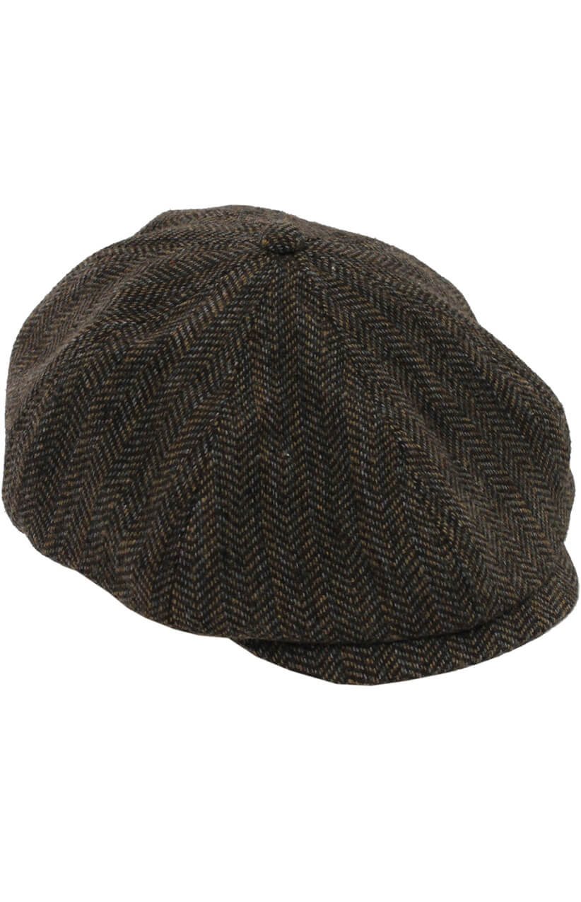 Adults Brown Flat Cap