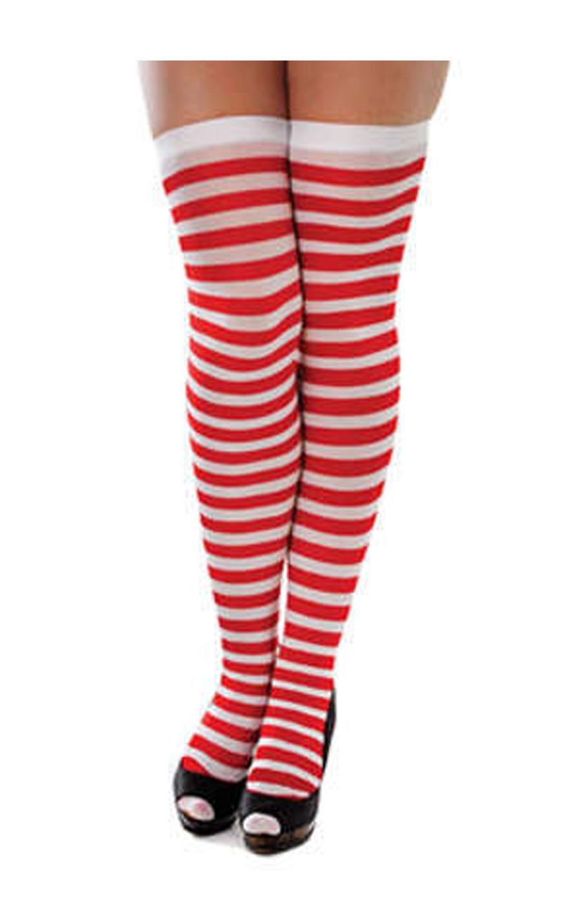 Ladies Red and White Stockings