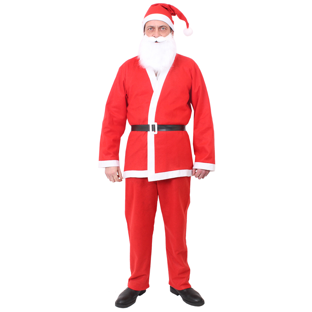 Adults 5 Piece Budget Santa Costume