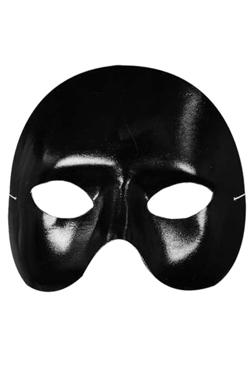 Black Half Face Phantom Mask