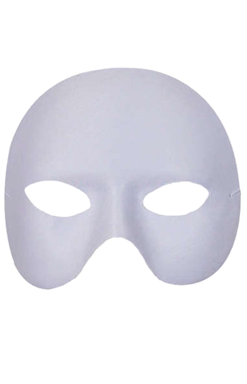 White Half Face Phantom Mask