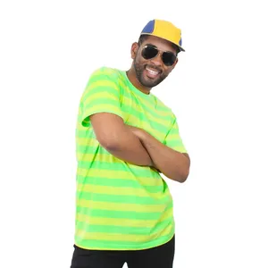 100% Cotton Green and Yellow Striped Top