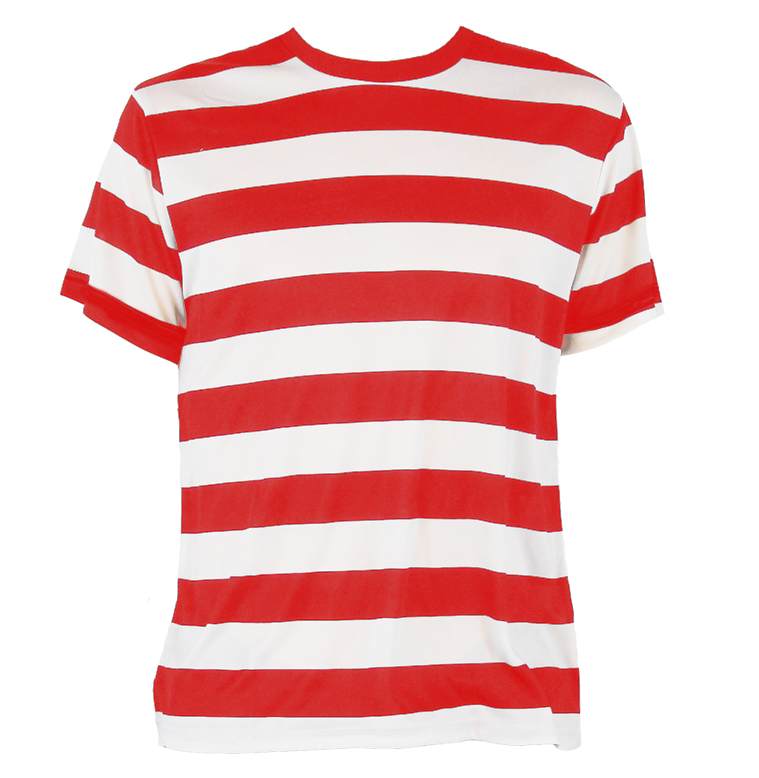 Childs Short Sleeved Cotton Red and White Striped T-Shirt