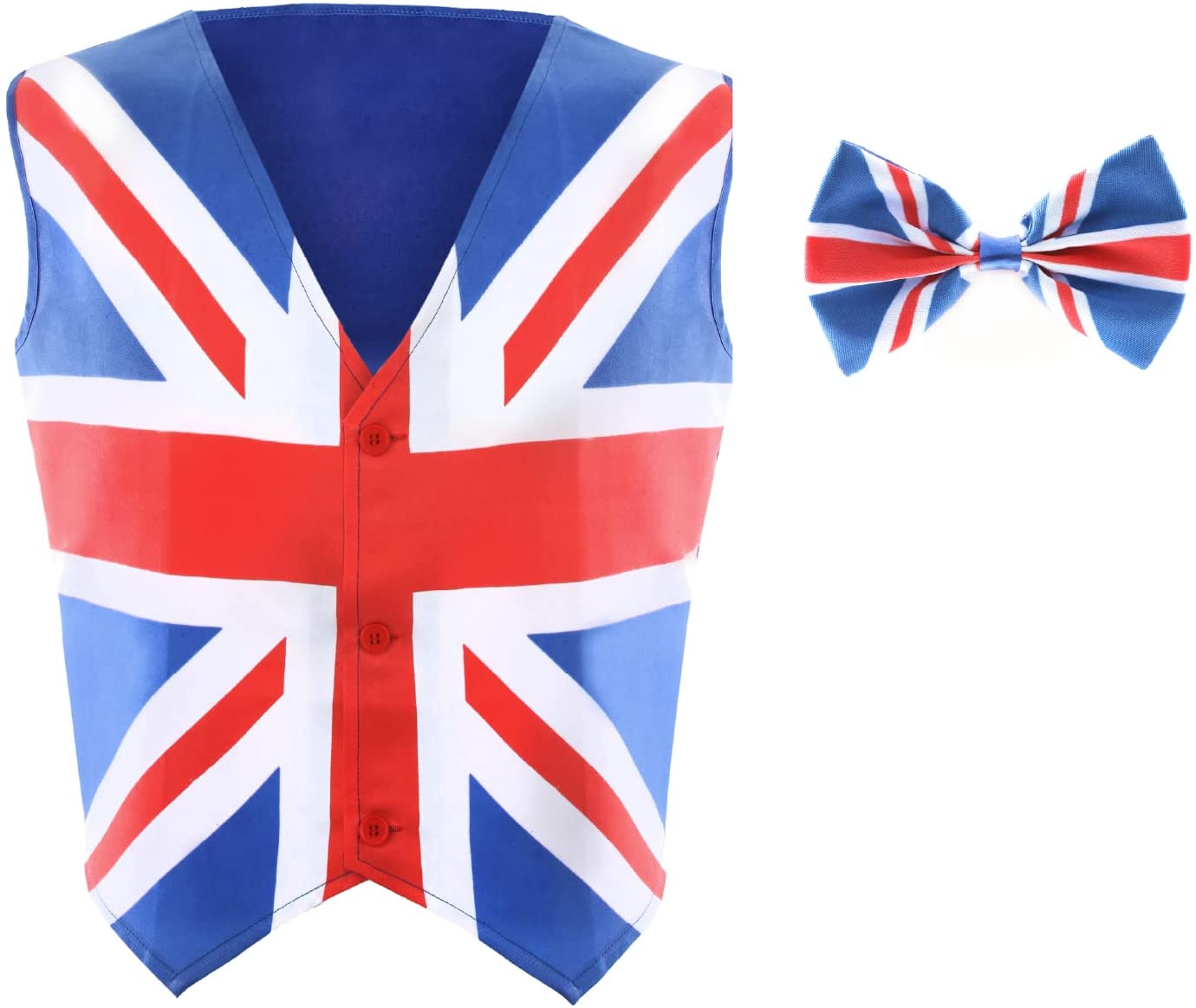 Union Jack Waistcoat and Bowtie
