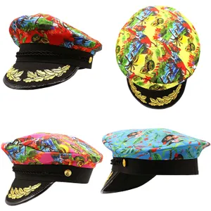 Hawaiian Print Hats