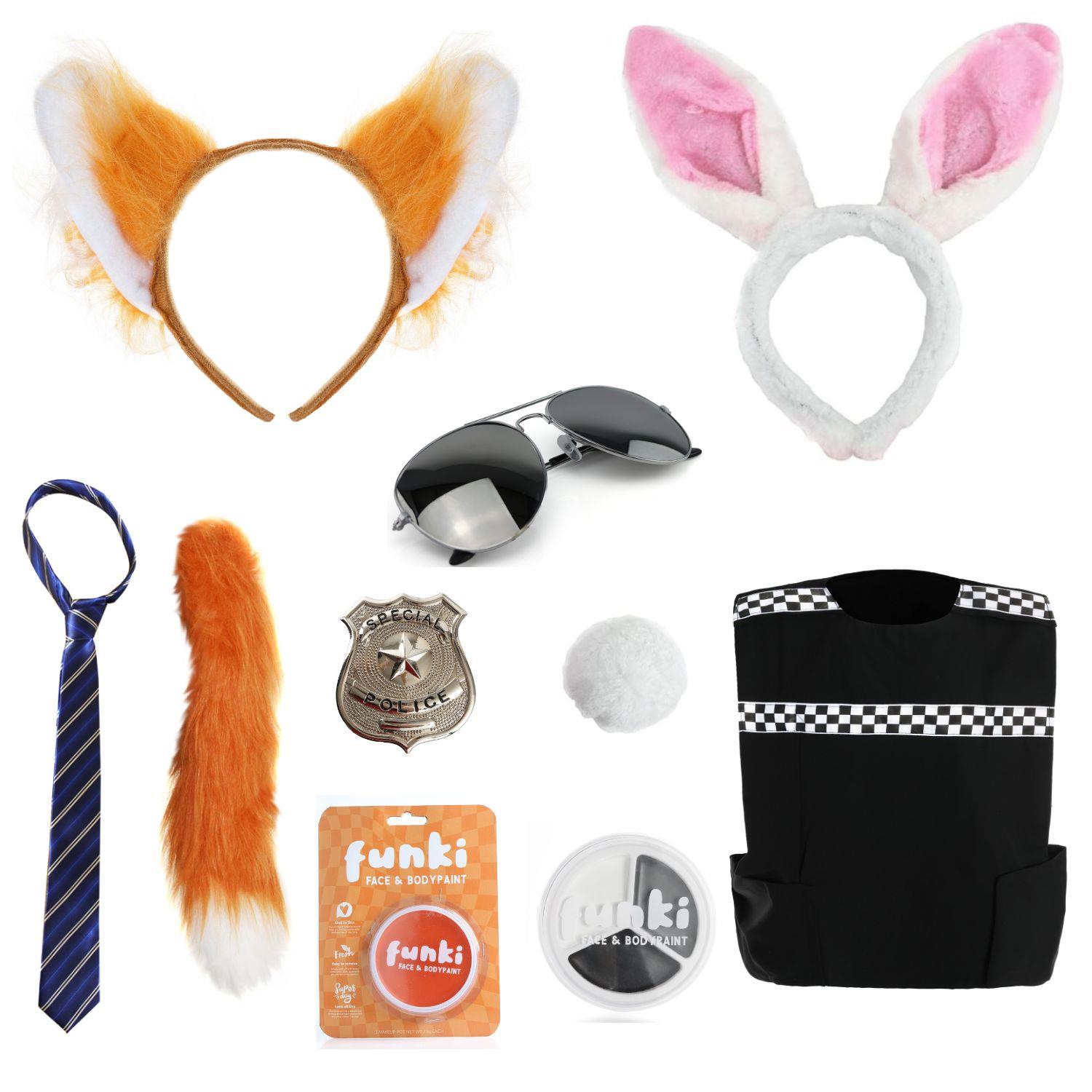 Adults Nick & Judy Couples Costume | 10 Pcs