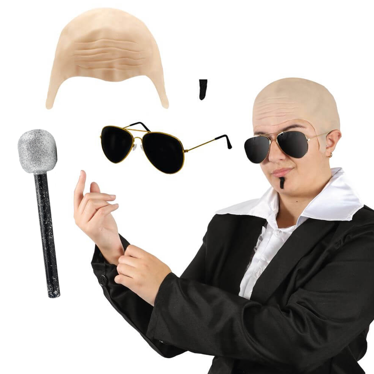 Mr Worldwide Costume Set Pitbull Inspired with Microphone