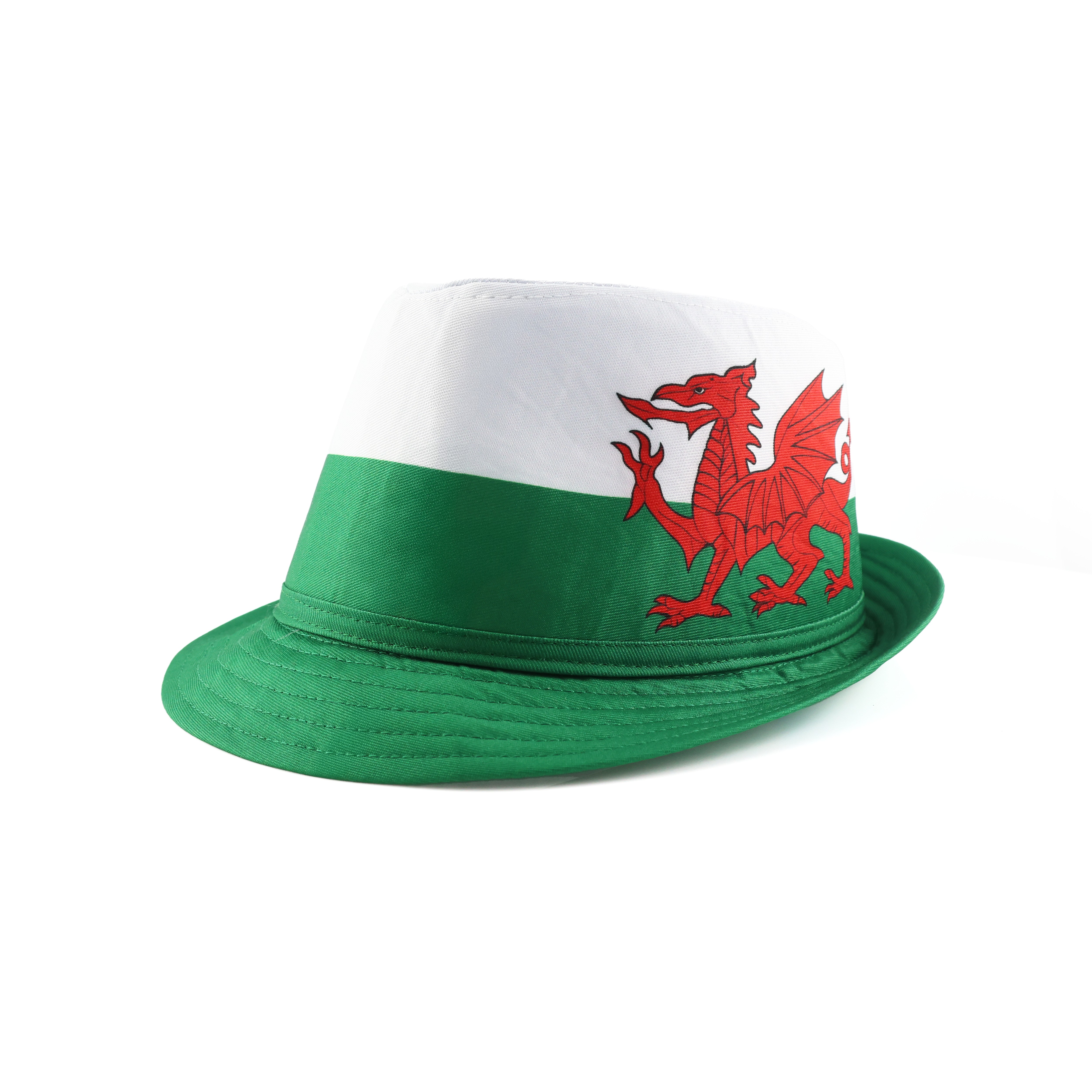 Adults Welsh Trilby Hat | Wales Supporter Fancy Dress Accessory