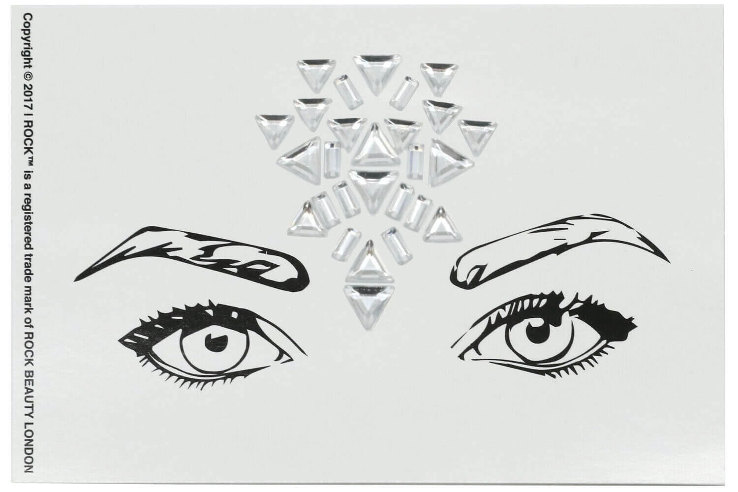 Face Rock Body Gems – Treasure Chest (Silver) Stick-On Festival Face & Body Jewels by Rock Beauty London