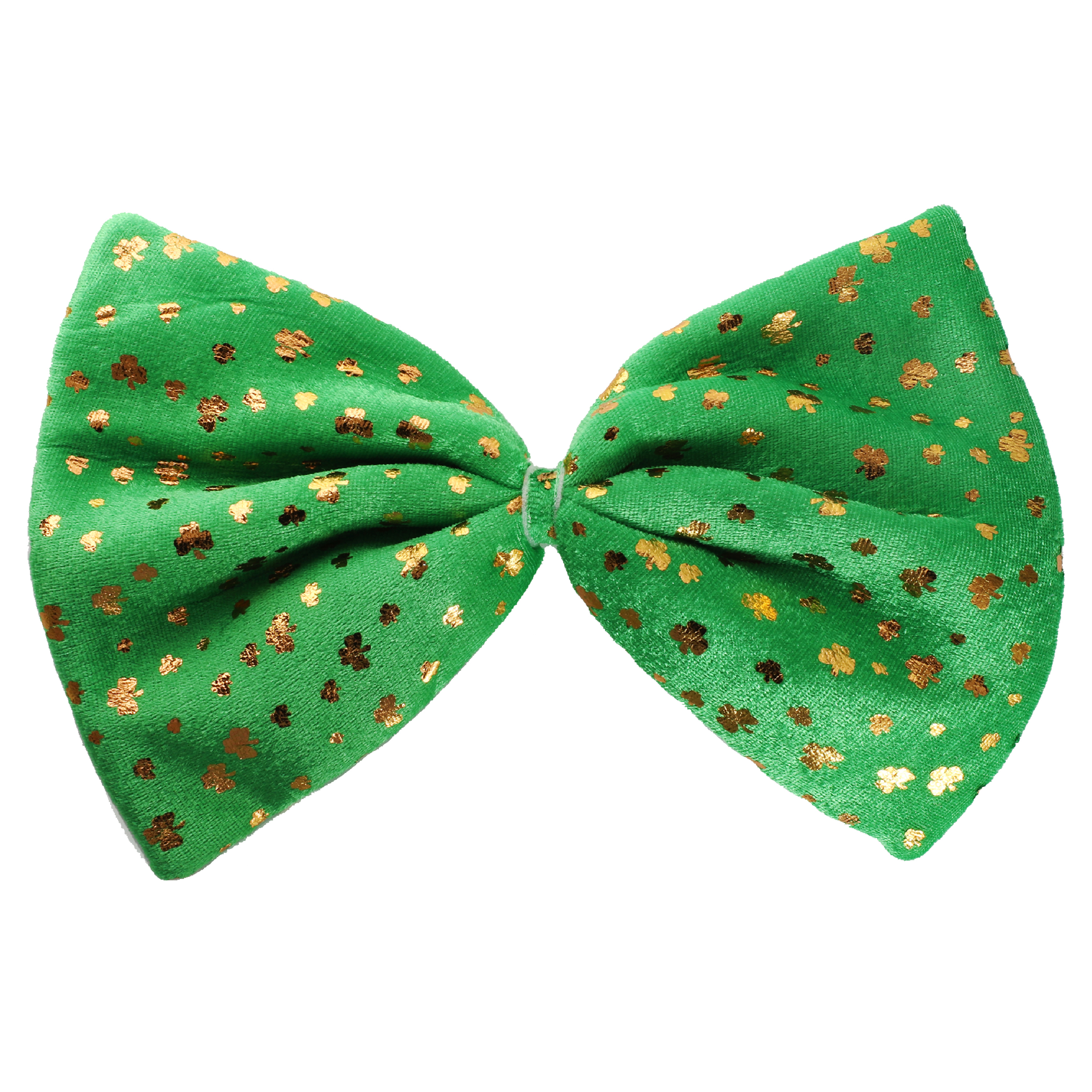 Giant Green Bowtie with Shamrock Detail