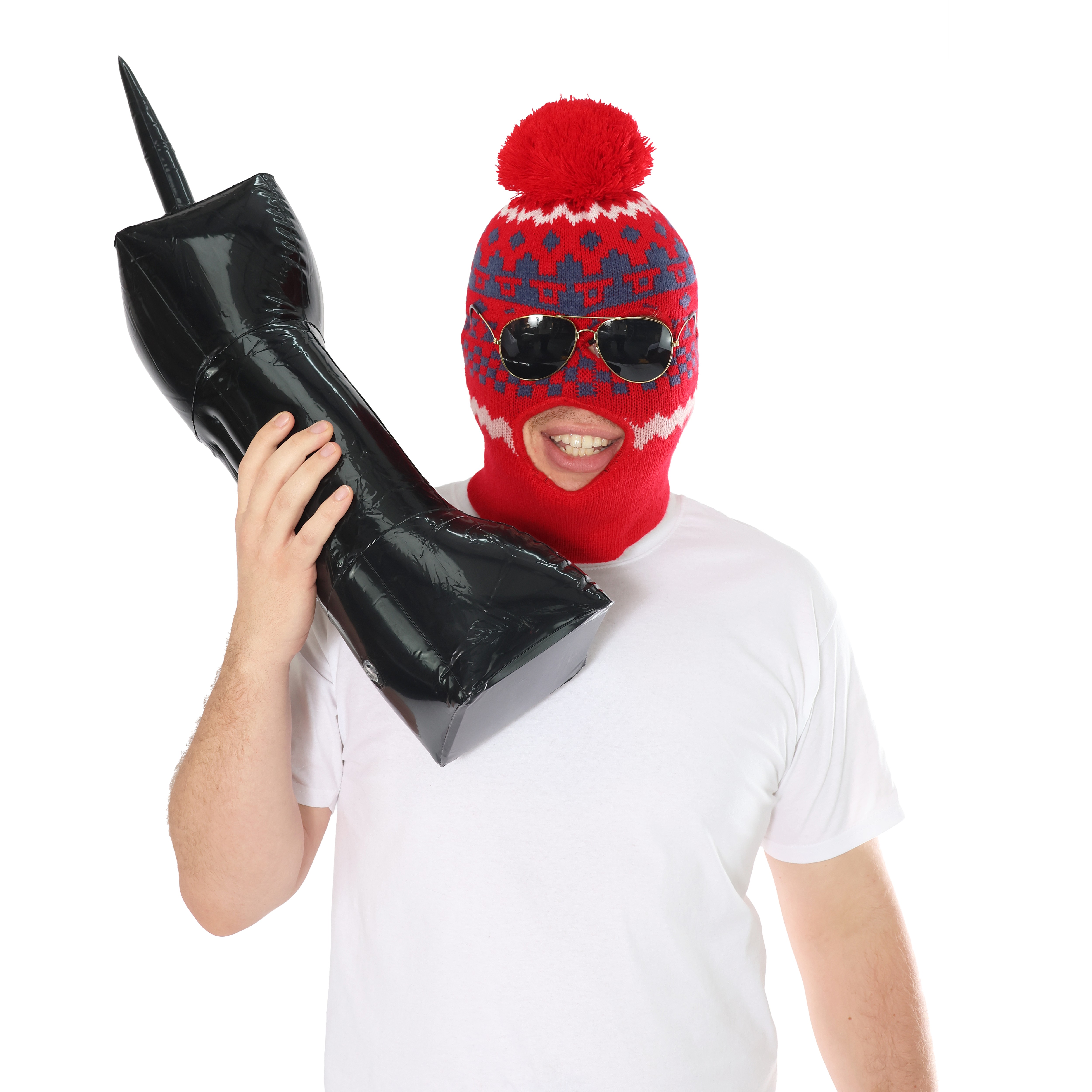 Adults Fonejacker Accessory Set | 3 Pcs | Hat, Glasses & Inflatable Phone