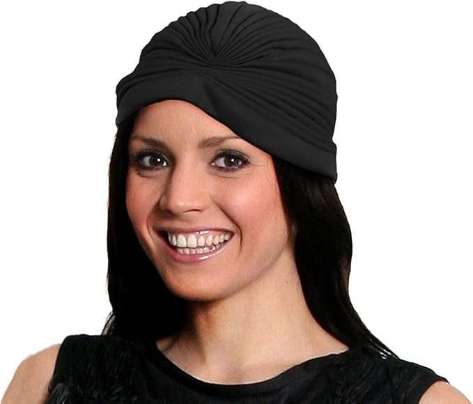 Women's Black Turban Headwrap – Indian Style Fashion Headband for Fancy Dress, Holidays, and Casual Wear