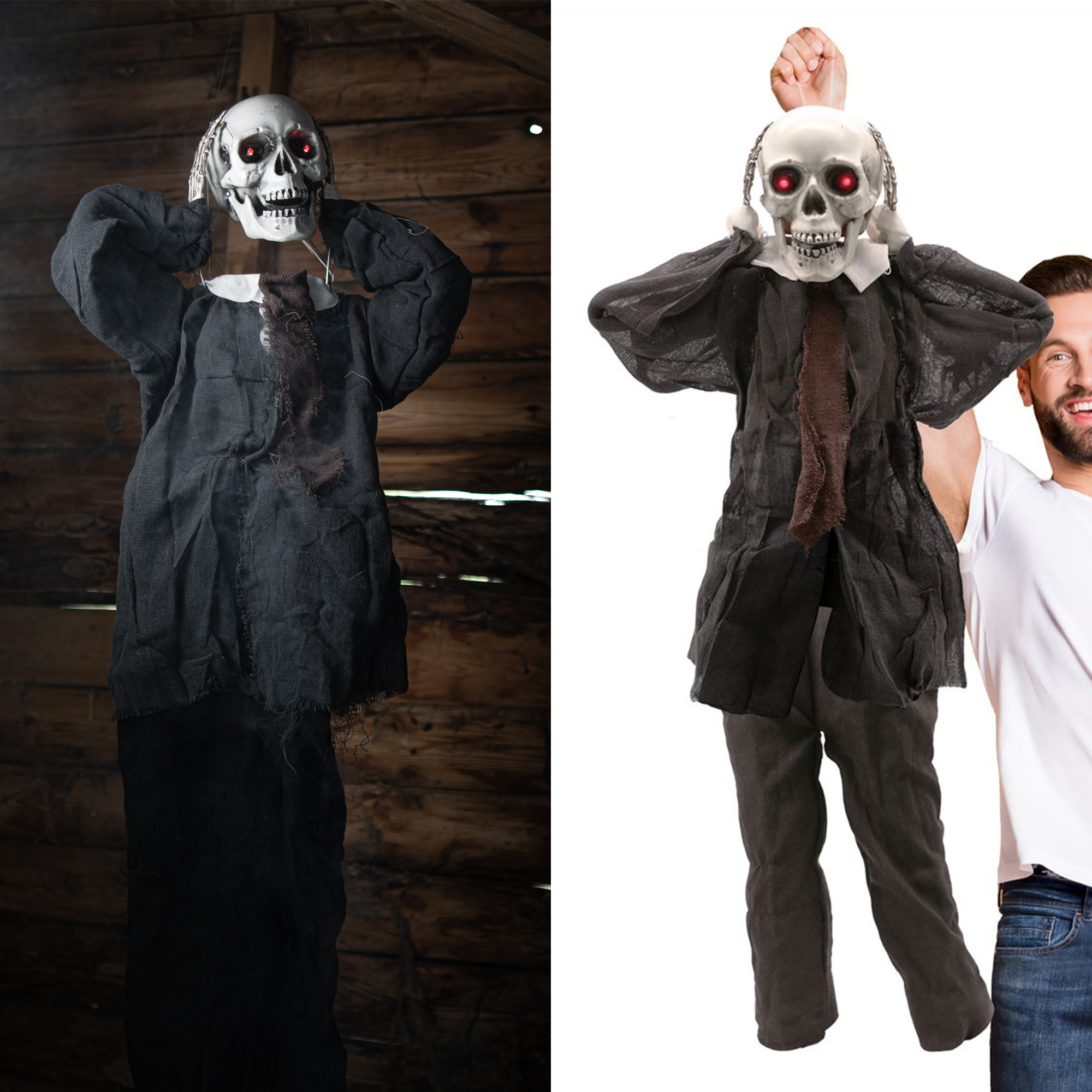 Animatronic Skeleton 110cm 43" Halloween Decoration