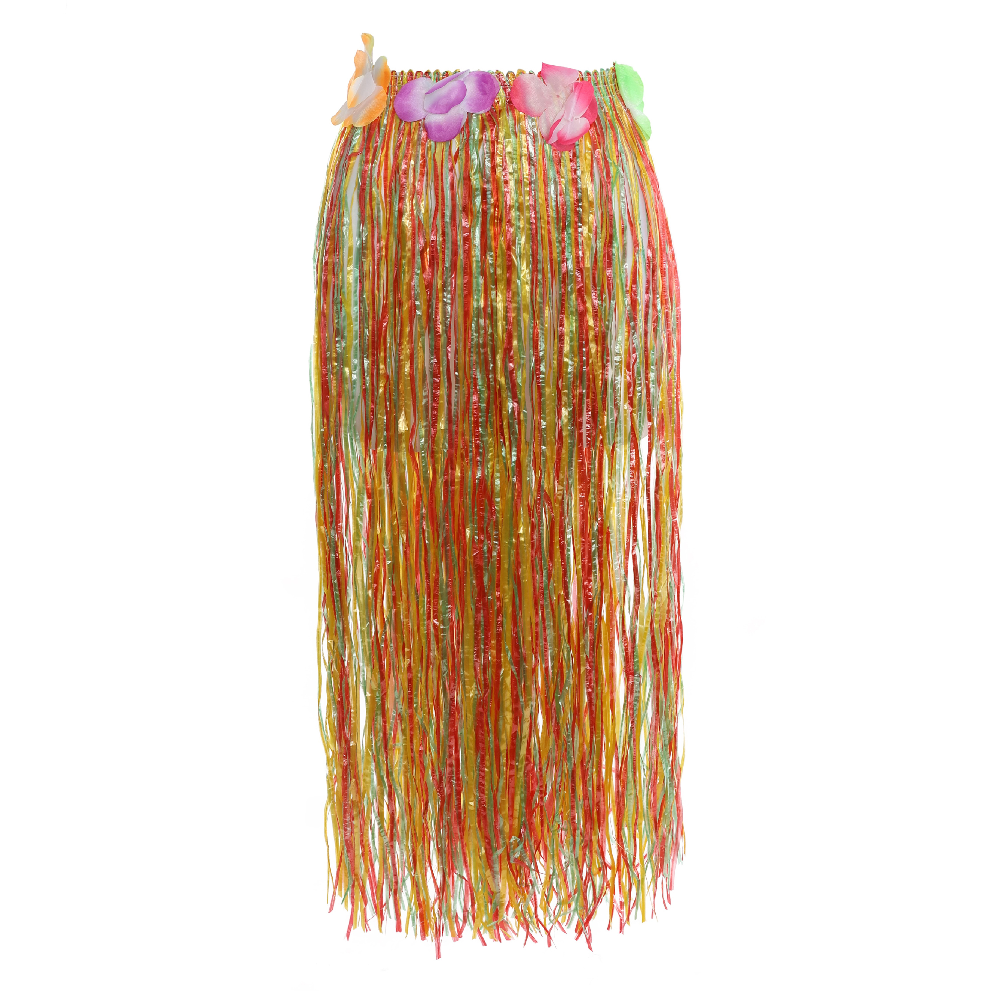 80cm Hawaiian Long Multicoloured Hula Skirt