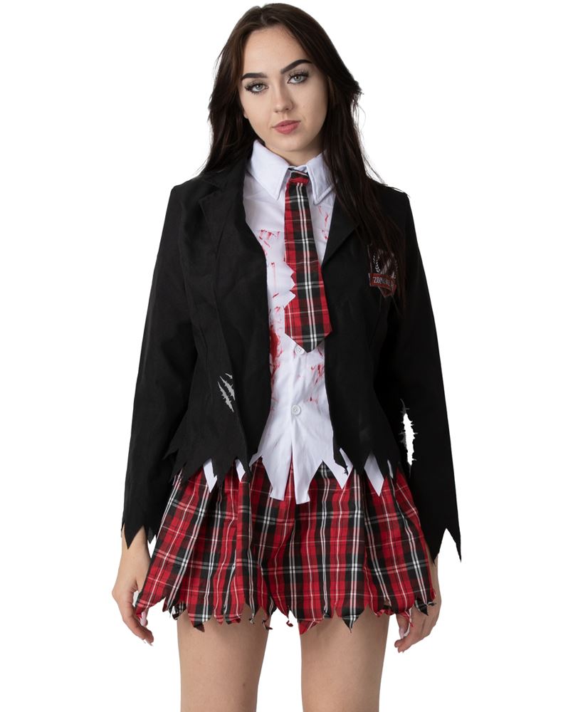 Ladies Zombie Schoolgirl Halloween Costume
