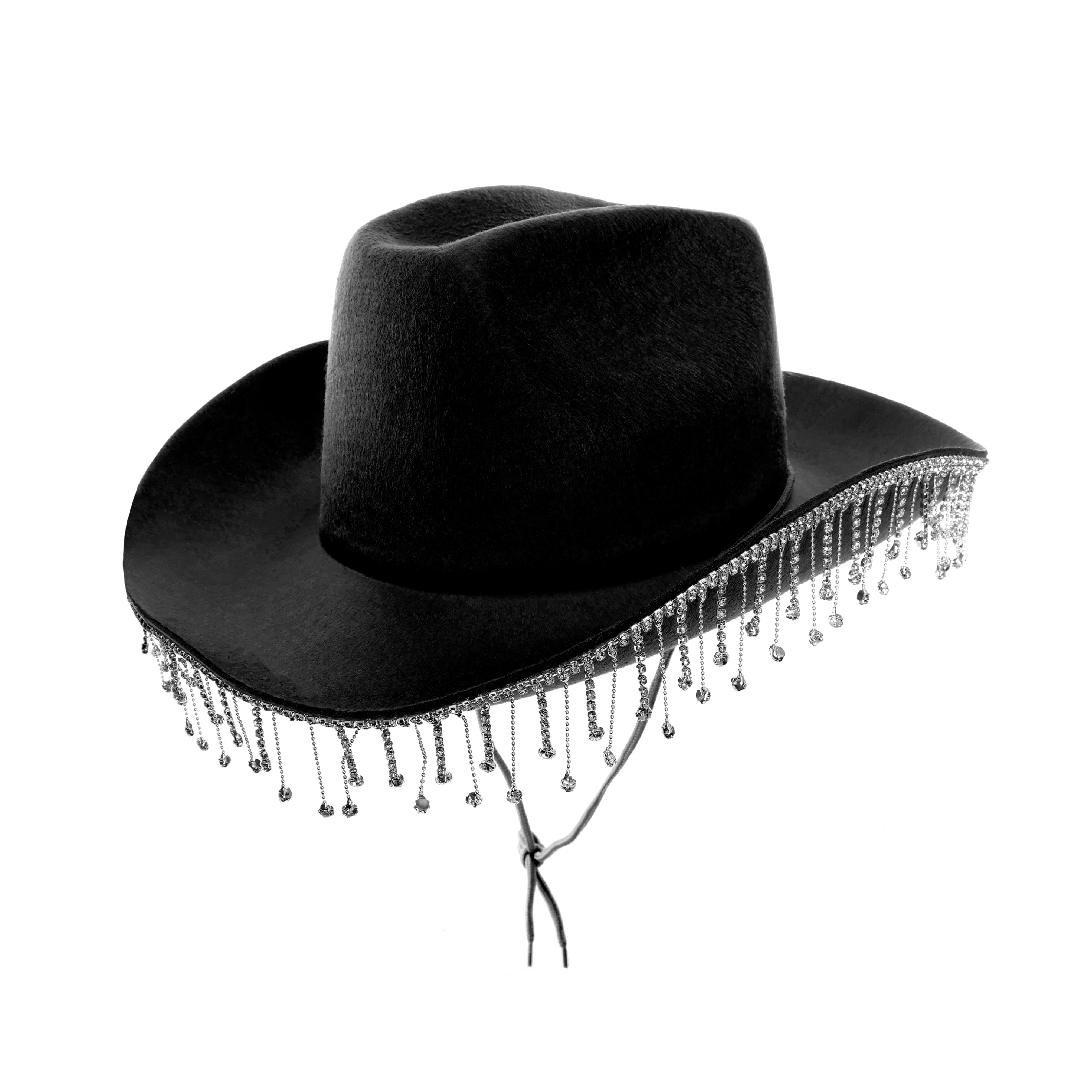 Black Cowboy Hat with Diamantes