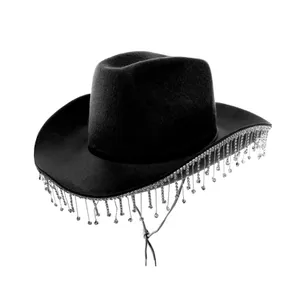 Black Cowboy Hat with Diamantes