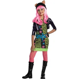 Girls Monster High Mattel Howleen Costume | 5 Pcs | Jacket, Dress, Belt, Tights & Glove