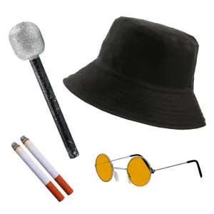 Liam Gallagher 4 Piece Hat Accessory Costume Set + Mic