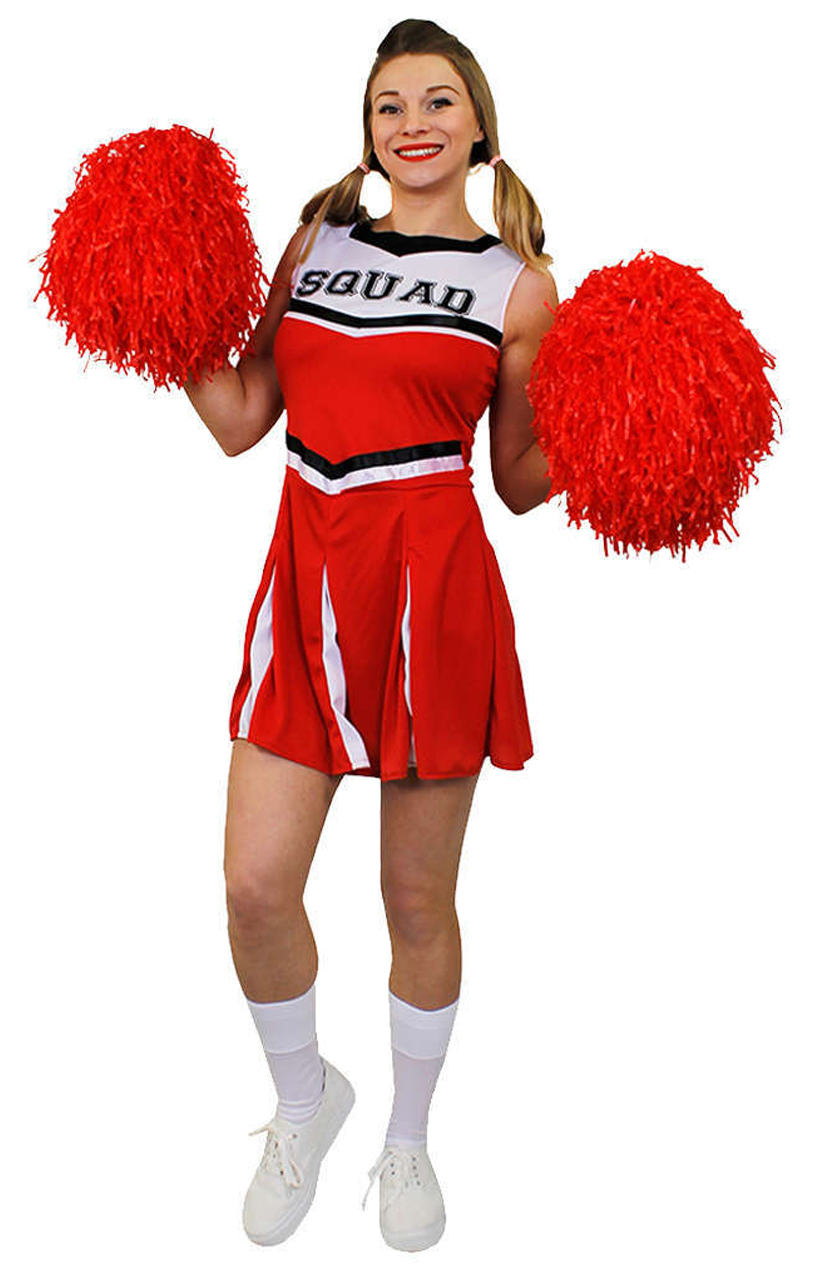 Ladies Red Cheerleader Costume