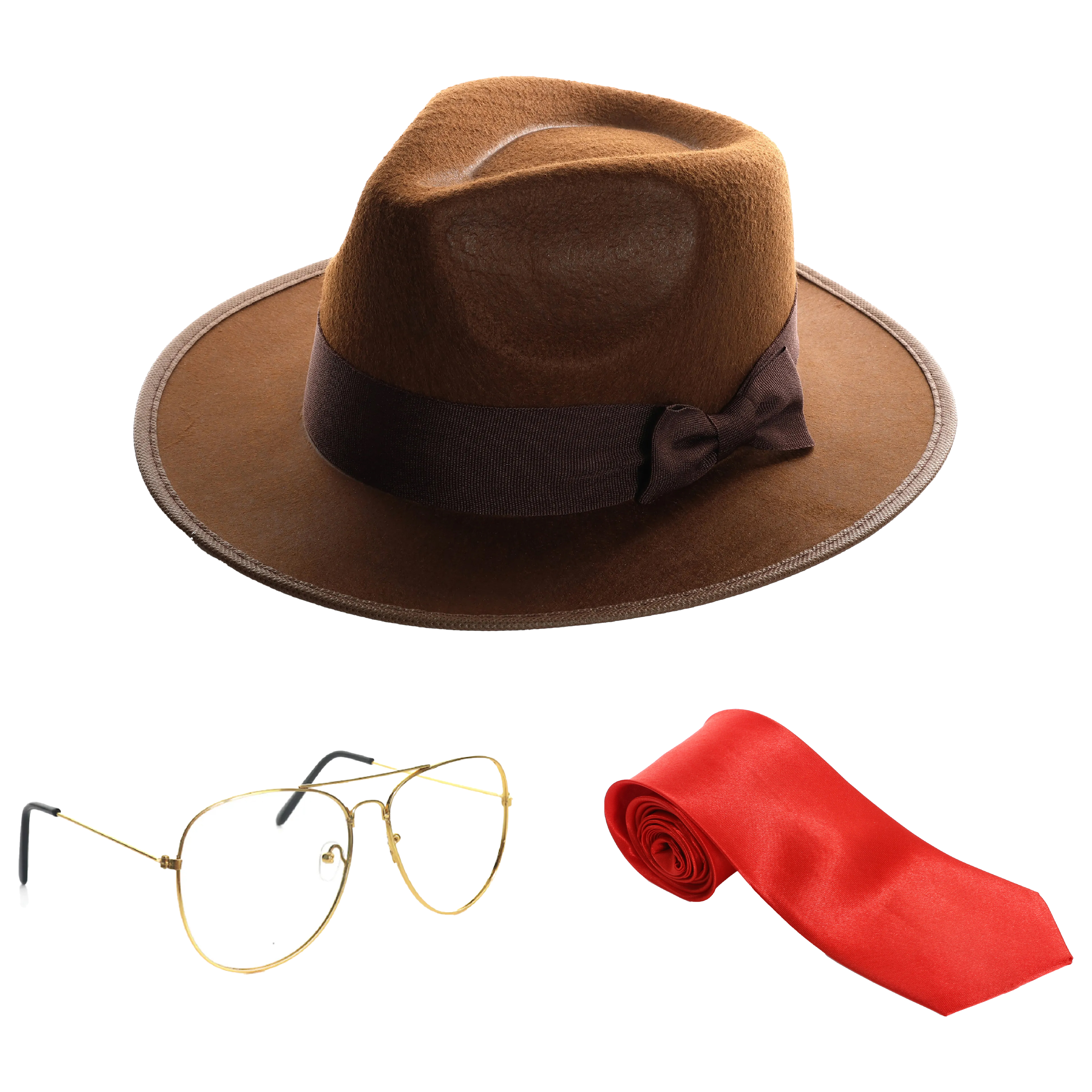 Adults Mr Whatsit Accessory Set | 3 Pcs | Hat, Glasses & Tie