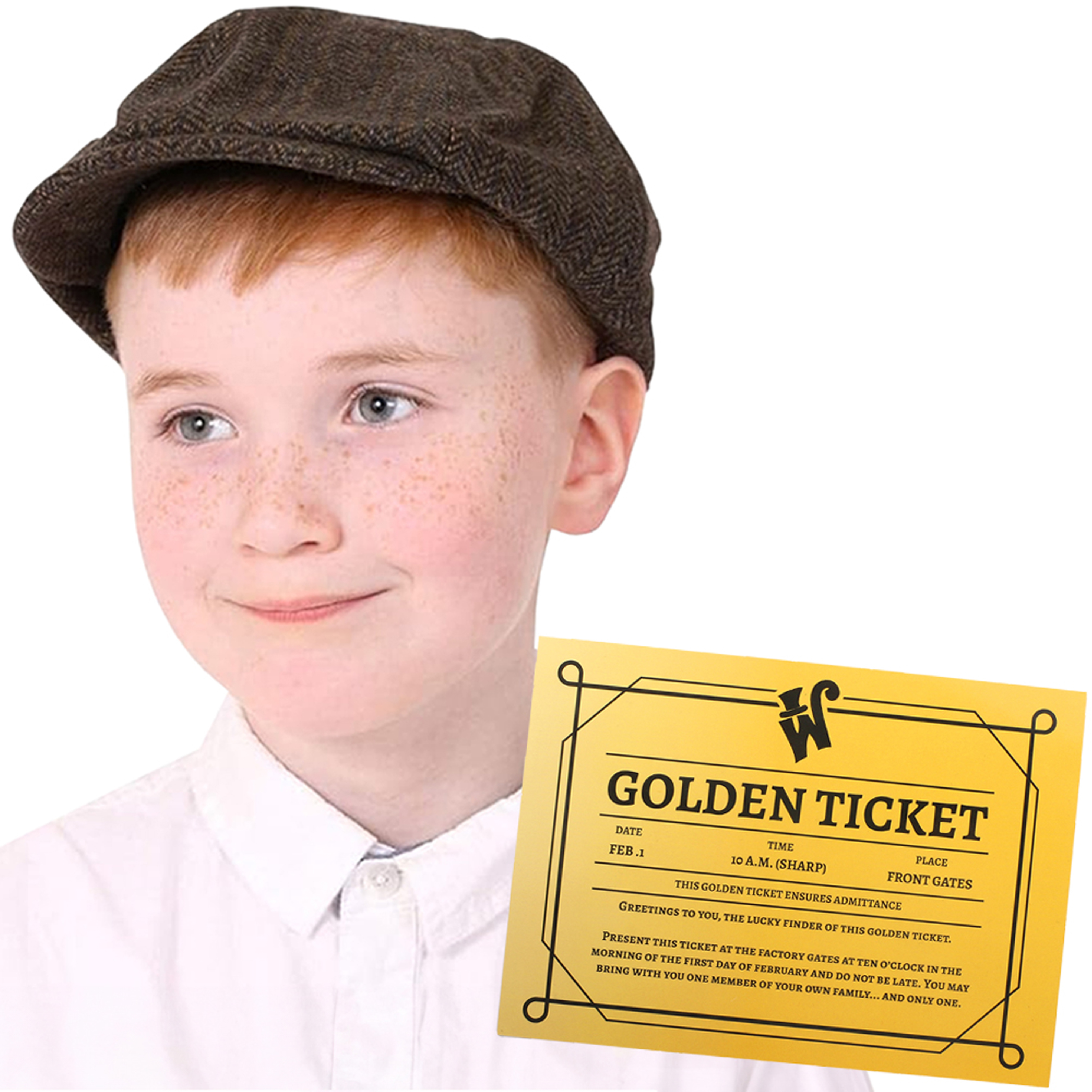 Childs Golden Ticket Winner Accessory Set - Charlie