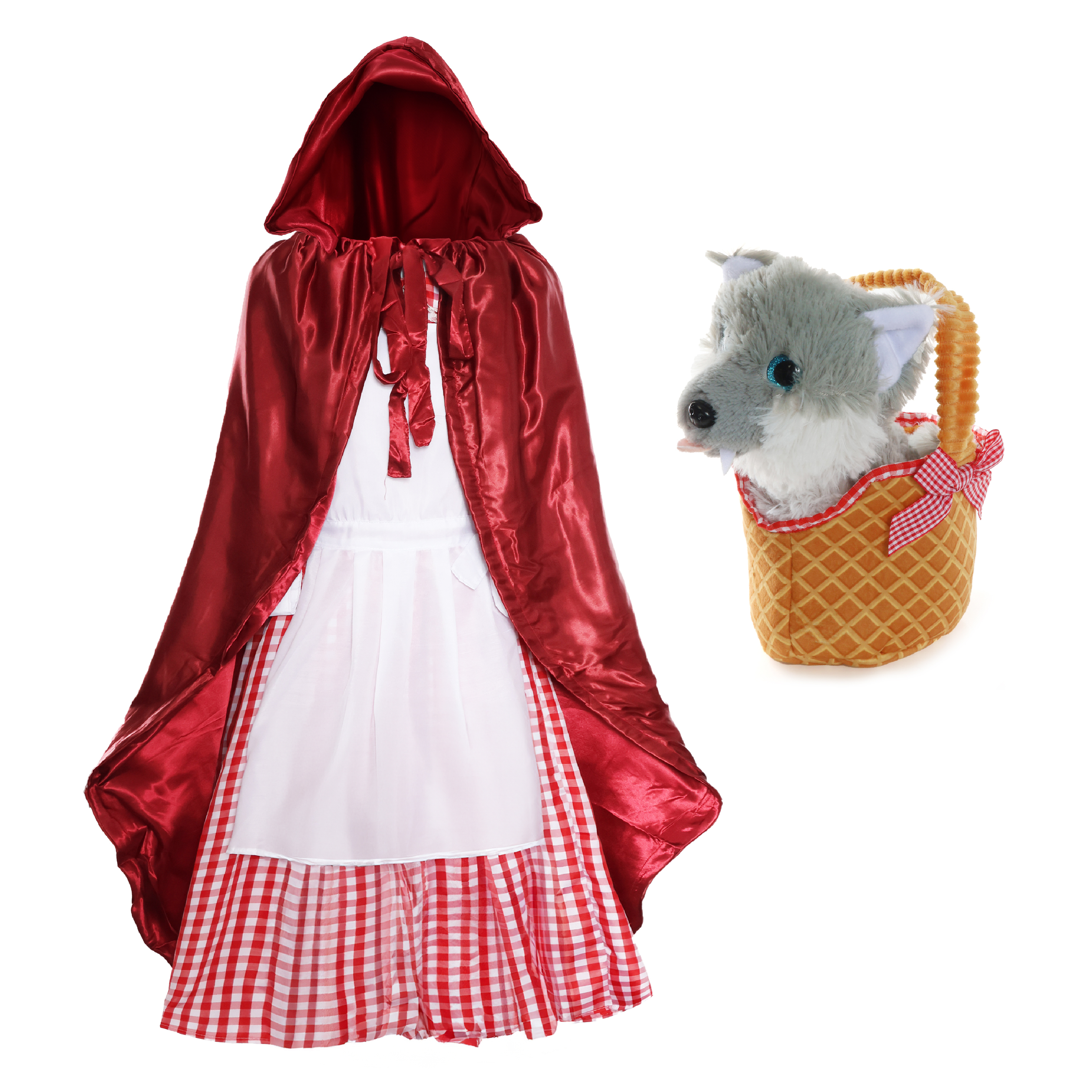 Ladies Red Riding Hood Costume with Basket