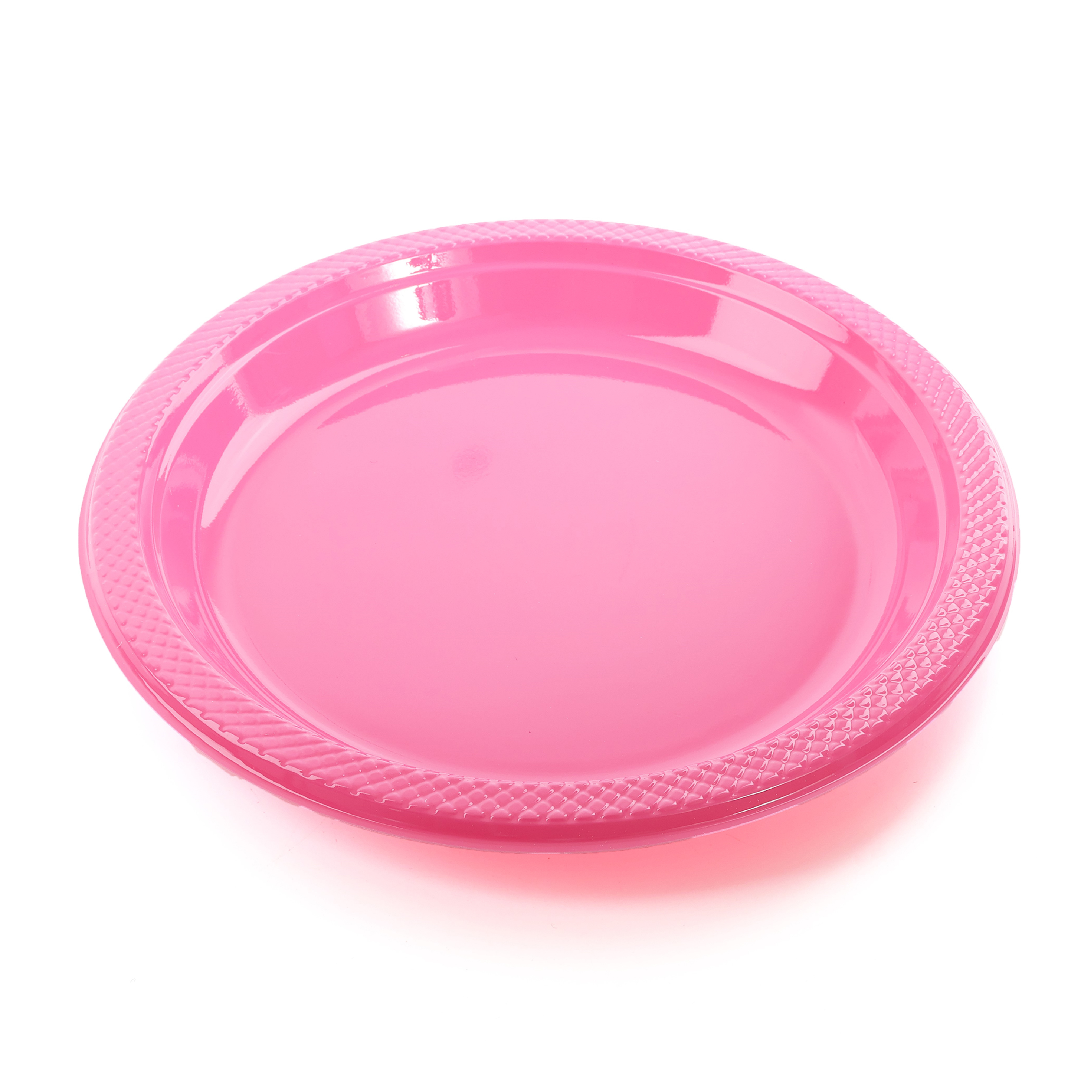 9" Hot Pink Plates - Pack of 25