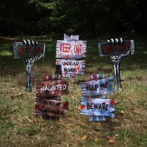 Pack of 5 Halloween Tombstone Signs