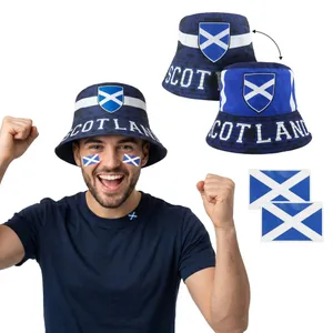 Scottish Supporter Set | 2 Pcs | Reversible Bucket Hat & Temporary Tattoos