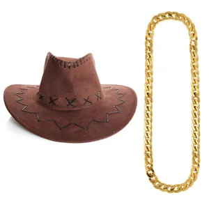 Adults Rizz Robot Accessory Set | 2 Pcs | Cowboy Hat & Chain