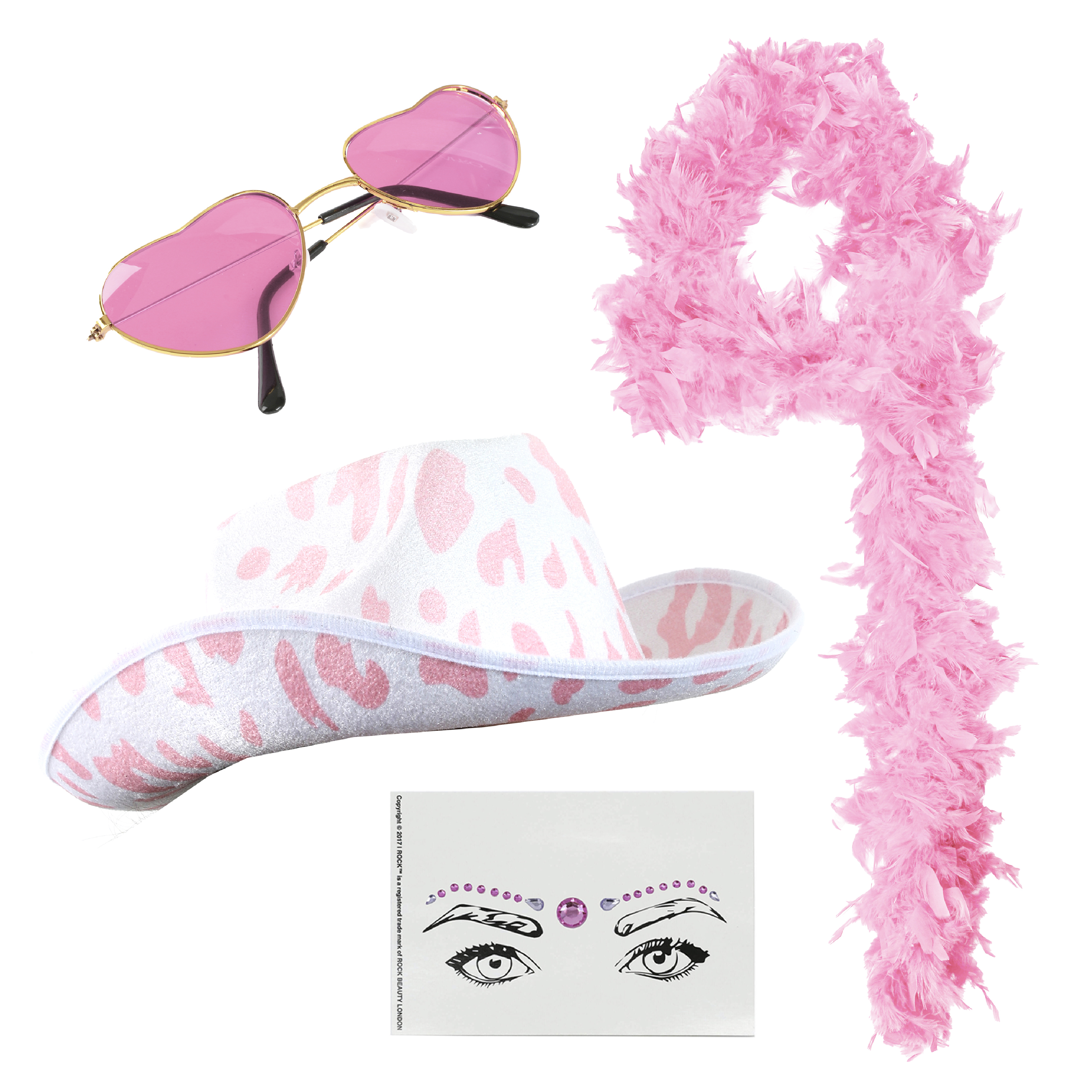 Love on Tour Set with Cow Print Hat & Jewels