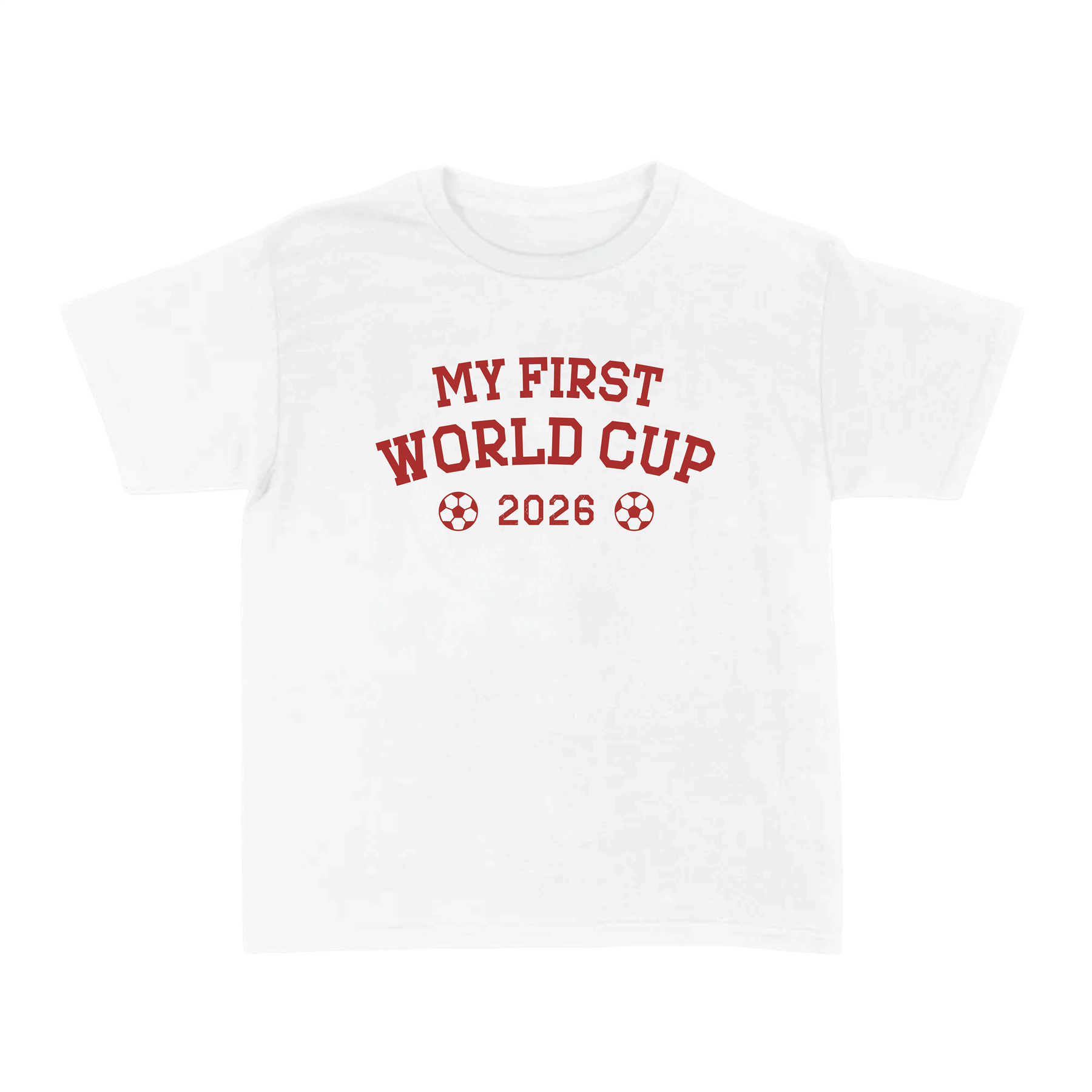 Kids White Football T-Shirt | Boys & Girls My First Print Football Tee | 100% Cotton