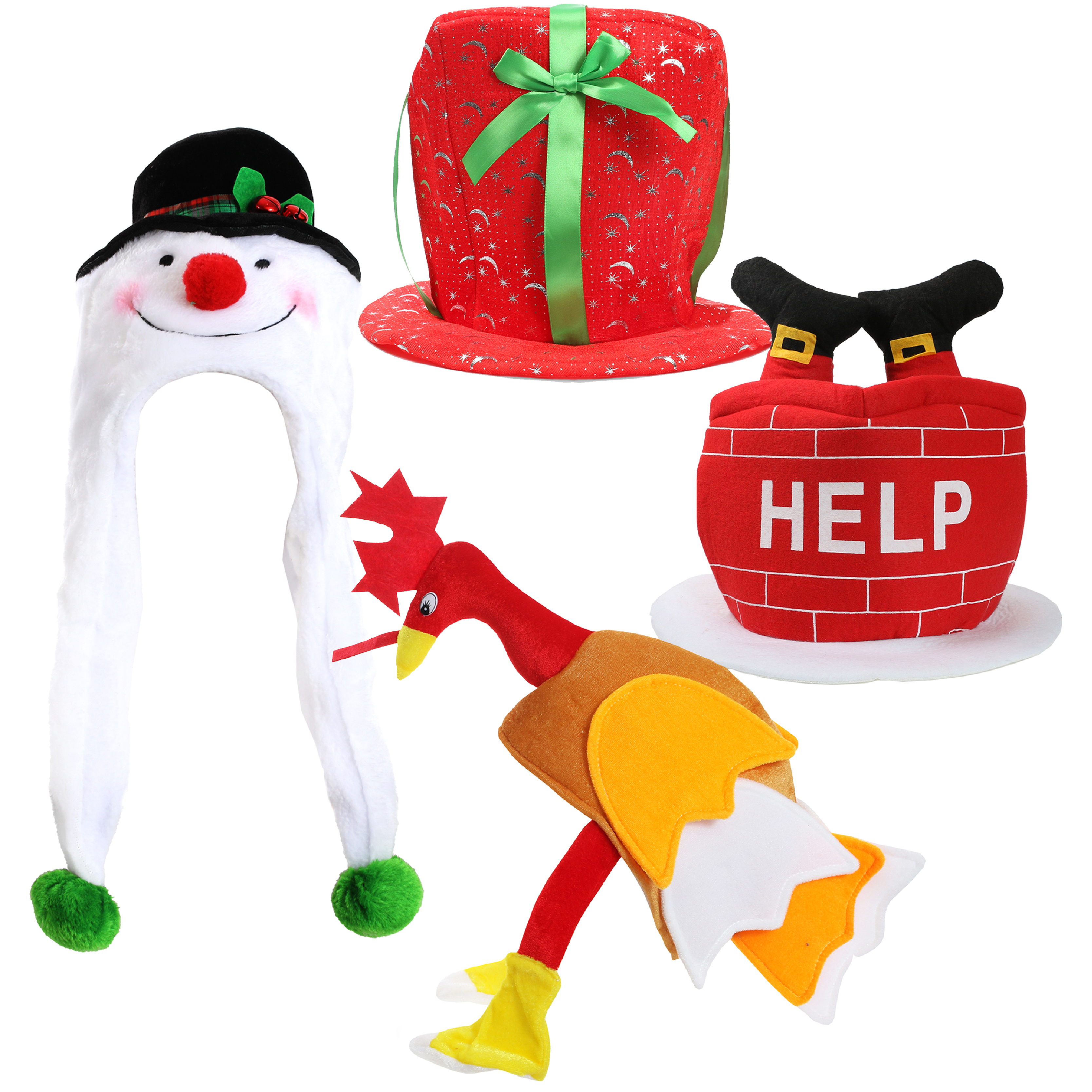 4 Pack Christmas Hat
