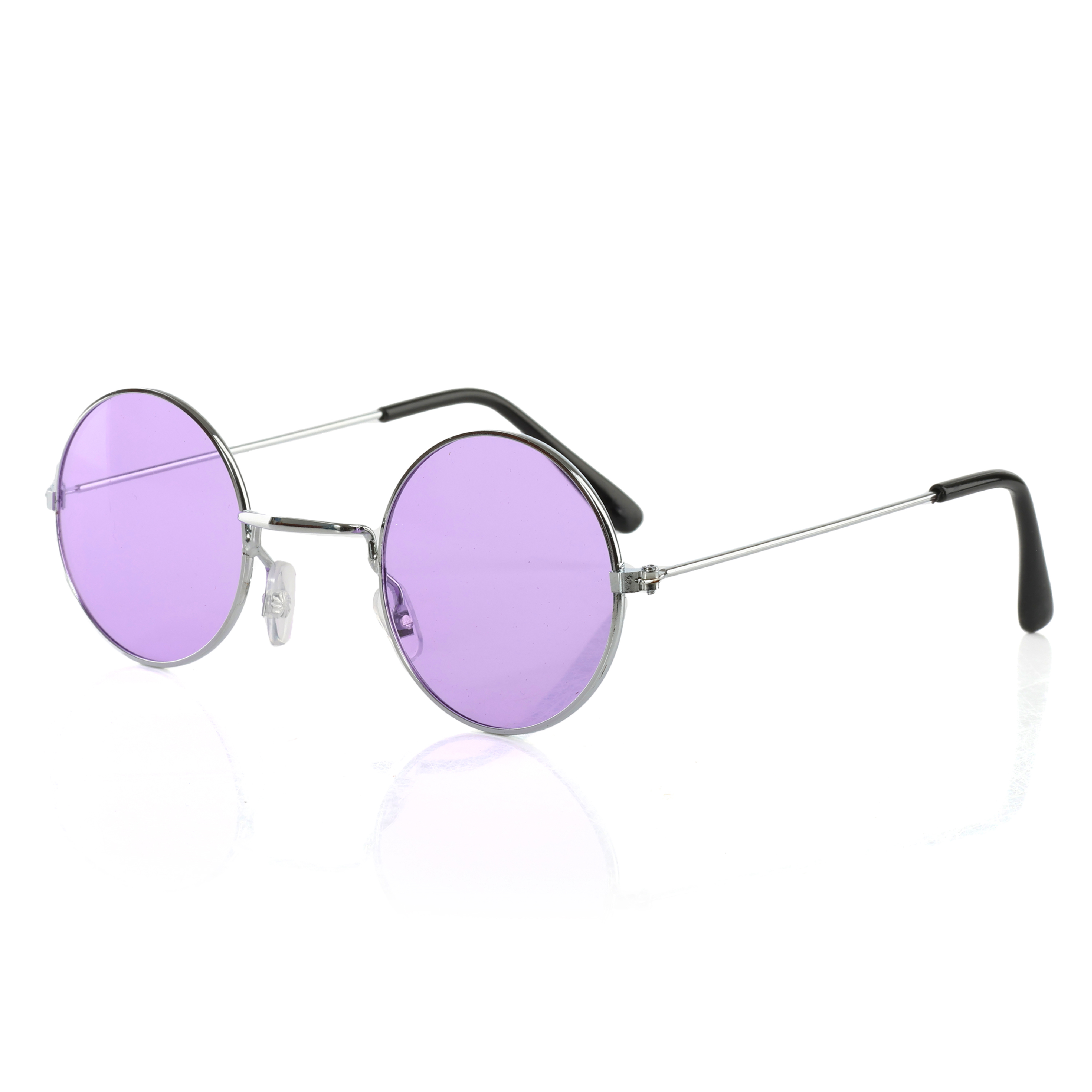 Circular Glasses with Purple Lens