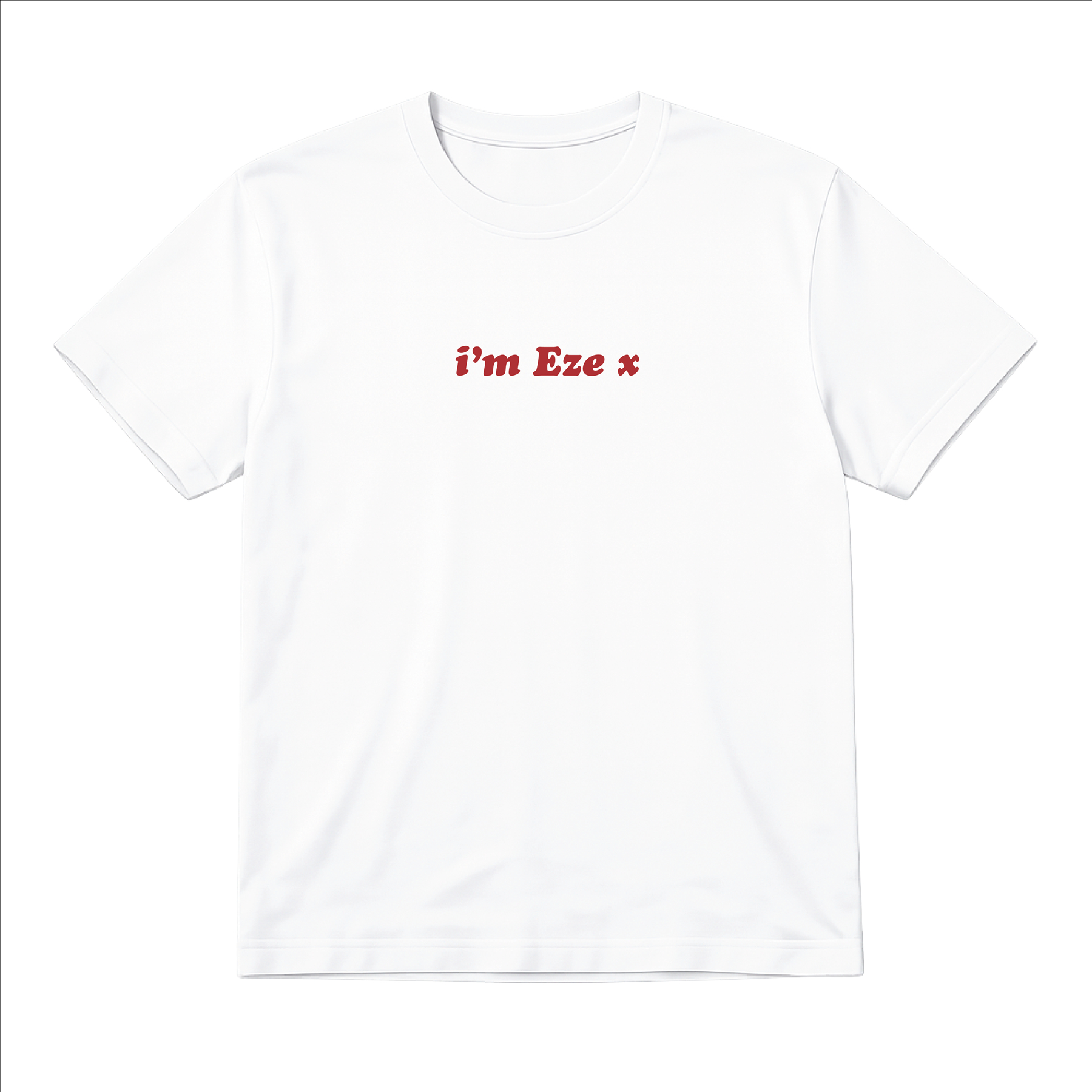 Ladies “I'm Eze” Baby Tee | Women’s Funny Football Supporter Tee | White Slogan Top