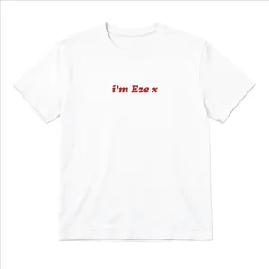 Ladies “I'm Eze” Baby Tee | Women’s Funny Football Supporter Tee | White Slogan Top