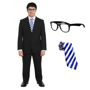 Adults Will Costume Set | 3 Pcs | Suit, Glasses & Blue Tie