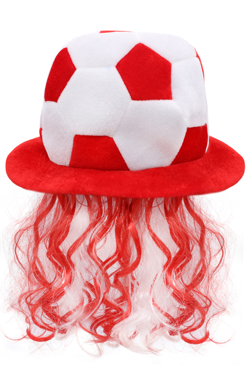 England Football Hat with Hair