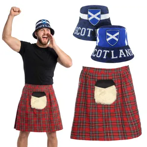 Scottish Supporter Set | 2 Pcs | Reversible Bucket Hat & Kilt