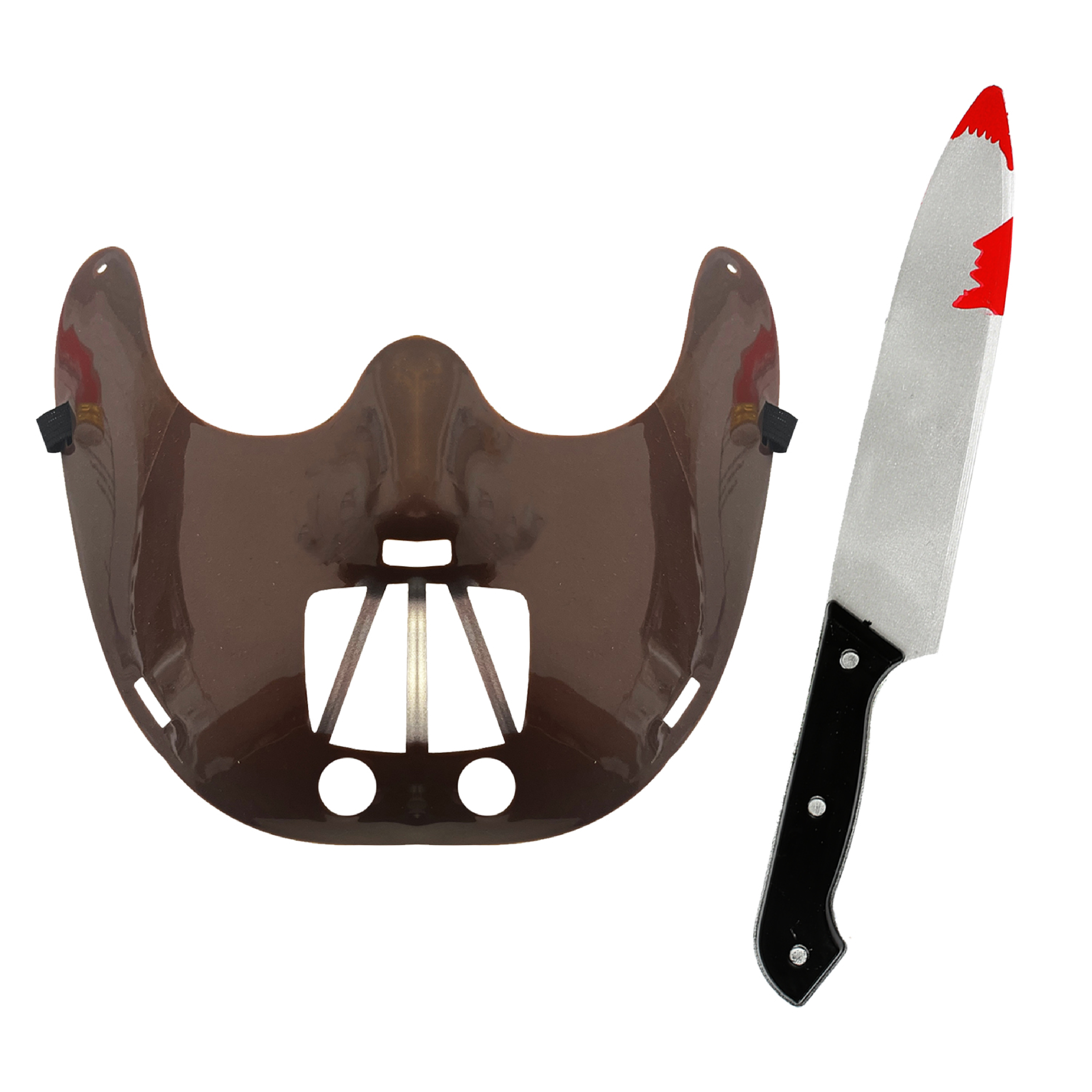 HANNIBALL LECTER MASK + BLOODY KNIFE