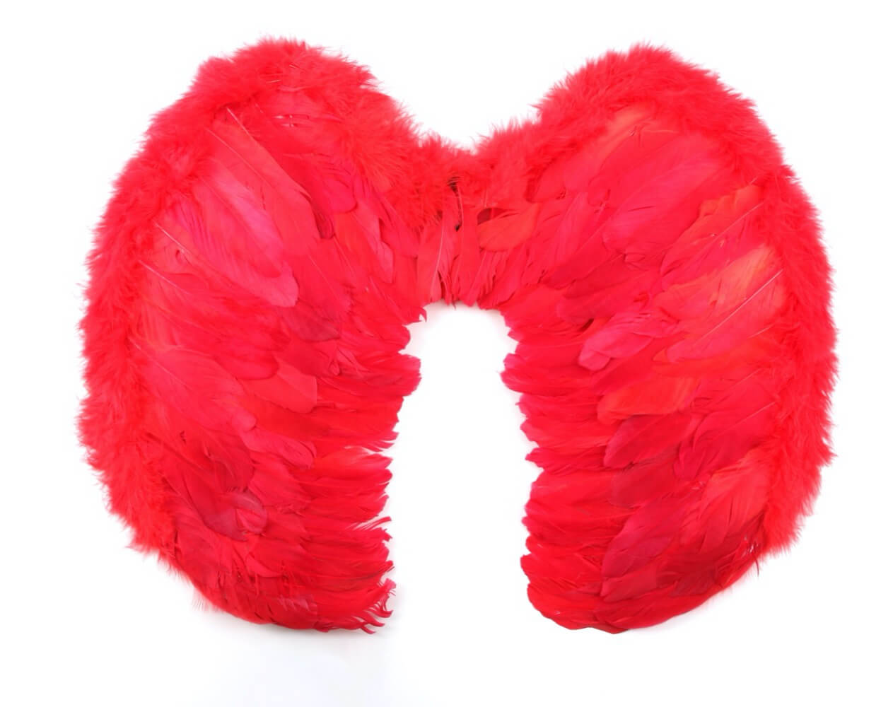 Red Feathered Angel Wings